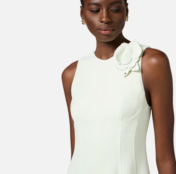 Mint A-line dress with flower broach – BU Club