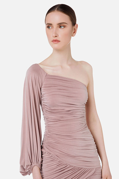 オールインワン・サロペット Elisabetta Franchi One-Shoulder Draped Dress Elisabetta Franchi - Draped one shoulder dress black - The