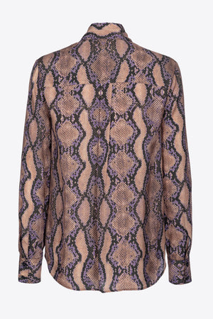 Brown lilac snake print Shirt