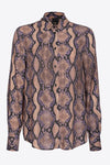 Brown lilac snake print Shirt