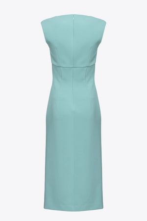 Aqua midi dress with slit