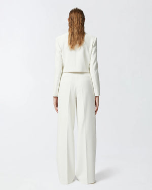 White palazzo trousers