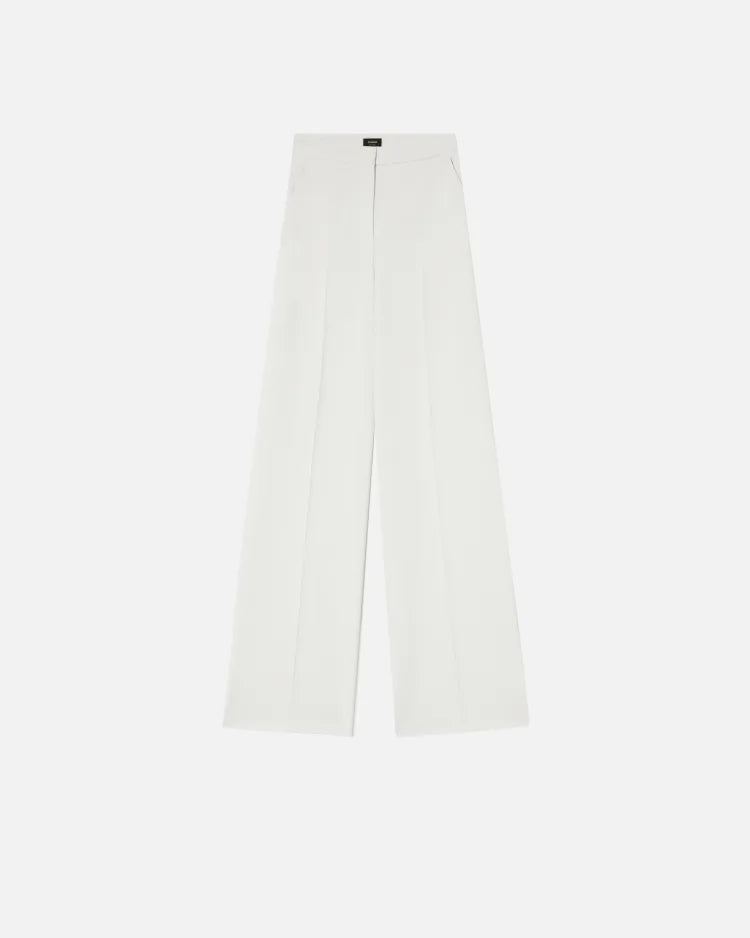 White palazzo trousers