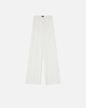 White palazzo trousers