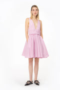 Pink short sleeveless dress