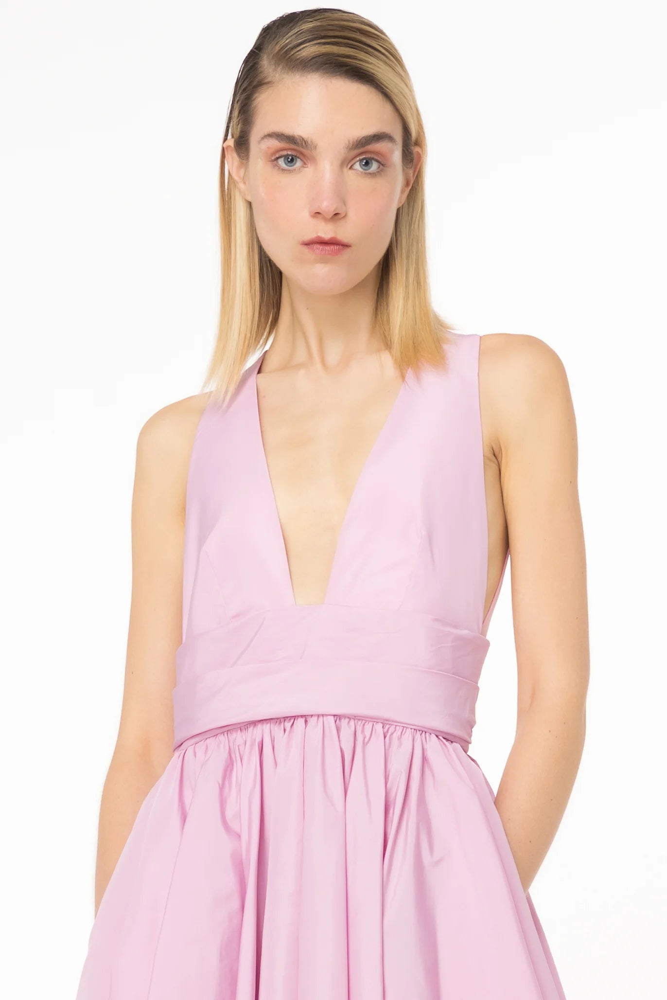 Pink short sleeveless dress