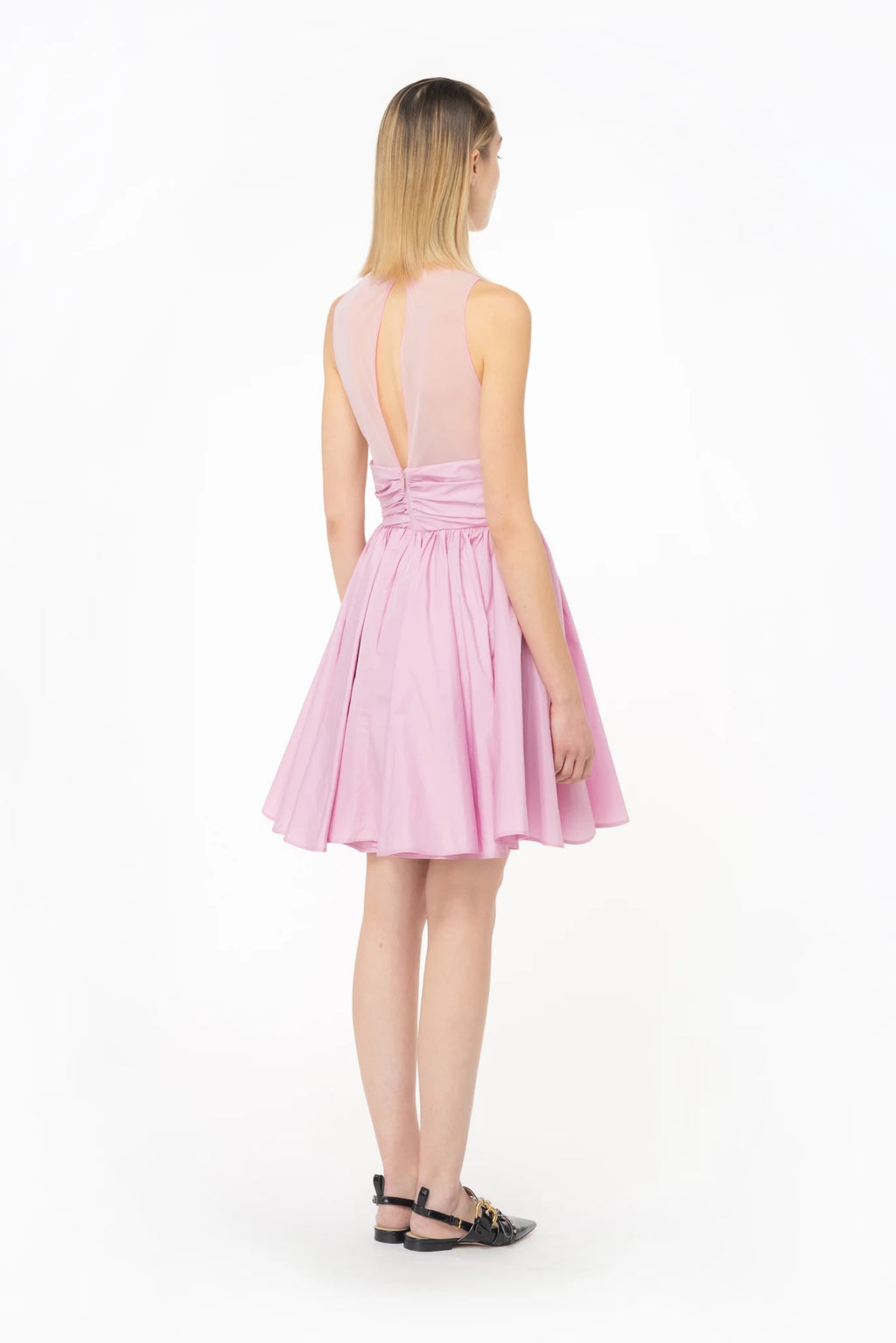 Pink short sleeveless dress