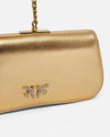 Gold clutch style bag with wrist bracelet