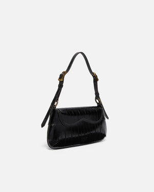 Black eel print 520 shoulder bag