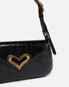 Black eel print 520 shoulder bag