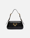 Black eel print 520 shoulder bag