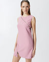 Dusty rose mini dress with zippers