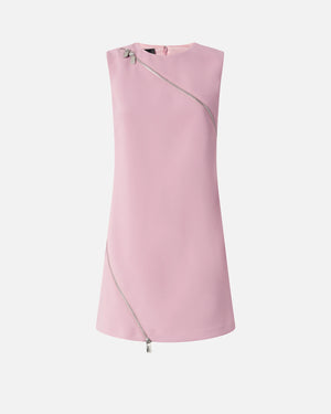 Dusty rose mini dress with zippers