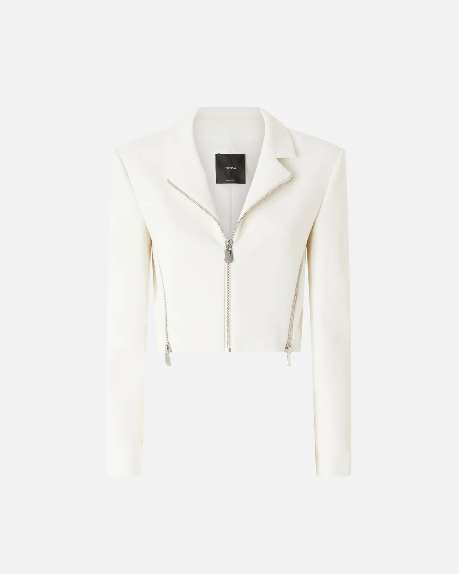White short jacket with zippers