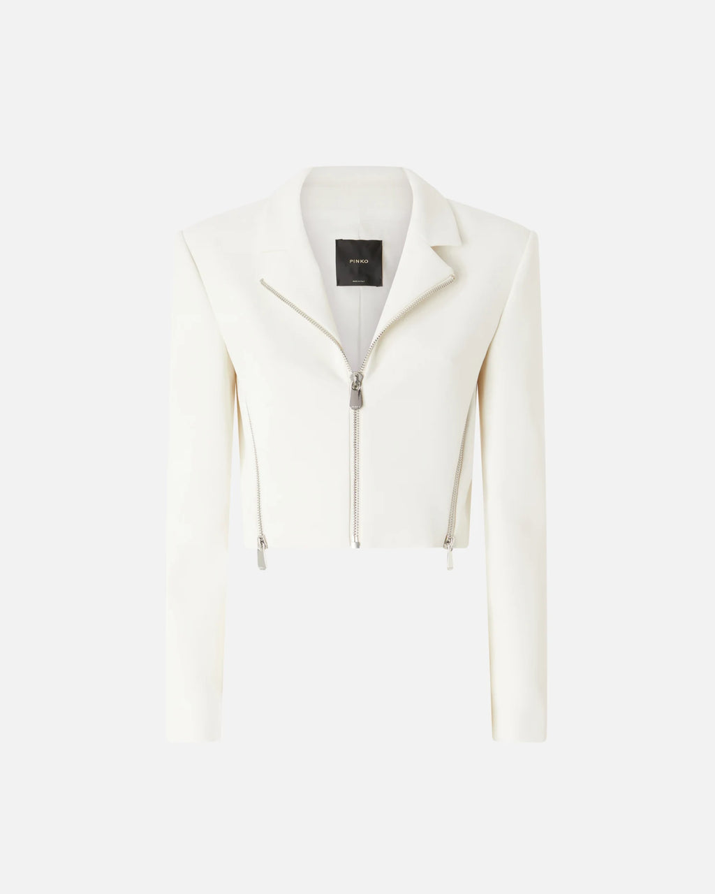 White short jacket with zippers