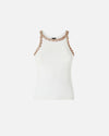 White embroidered tank top