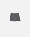 Grey pleated mini skirt with pockets