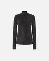 Black long sleeve  jersey top with rhinestones