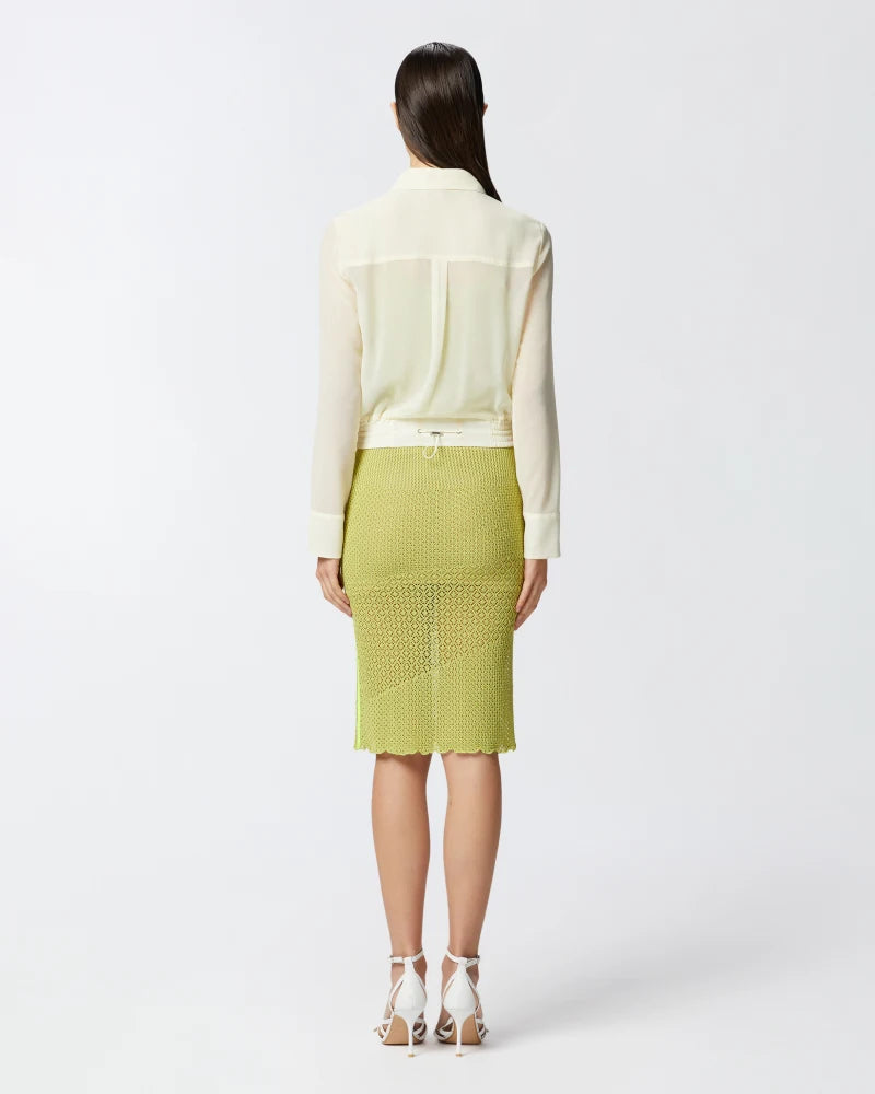 Cream lightweight bomber jacket top