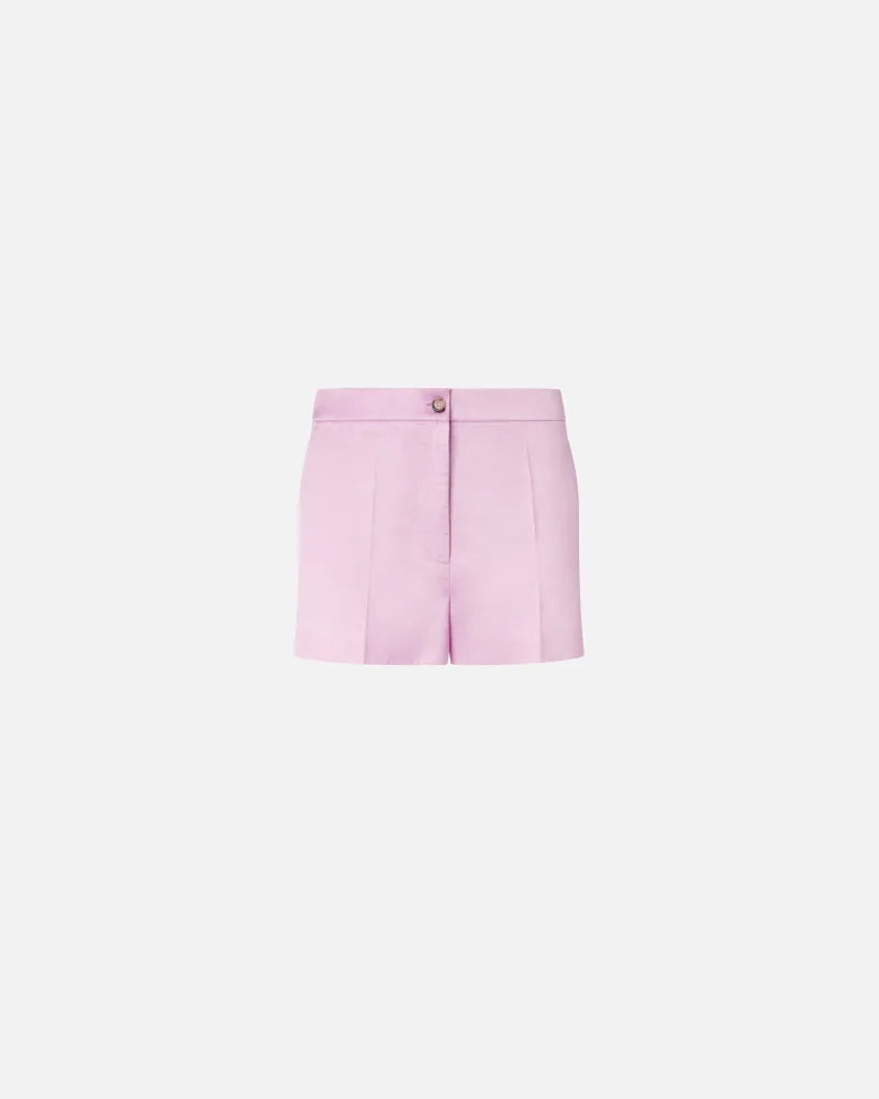 Lilac linen satin blend  classic short