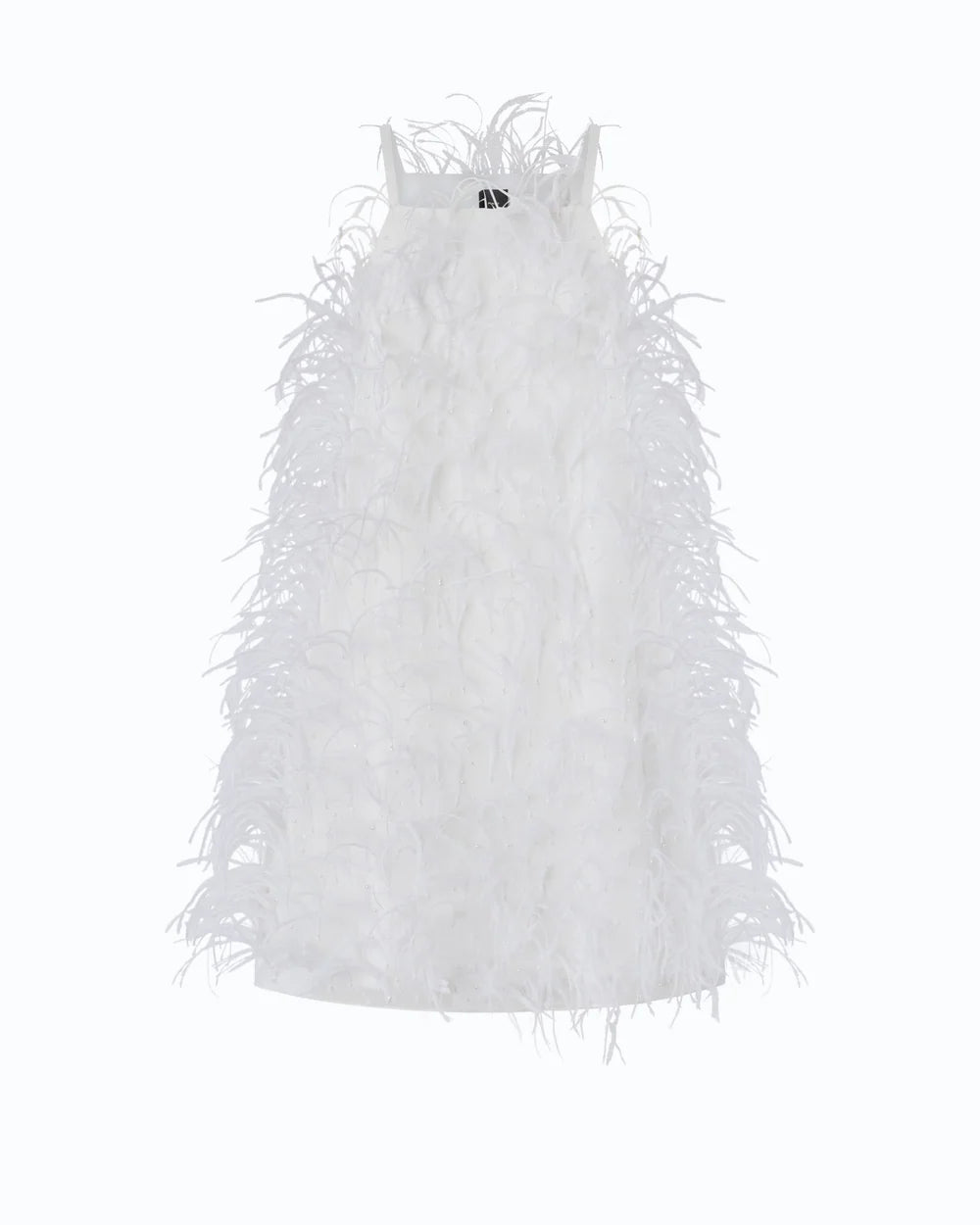 White short feather dress