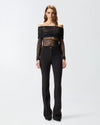 Black lace long sleeve  off shoulder bodysuit