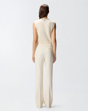 Ivory knit vest with rhinestones