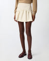 Ivory flared miniskirt