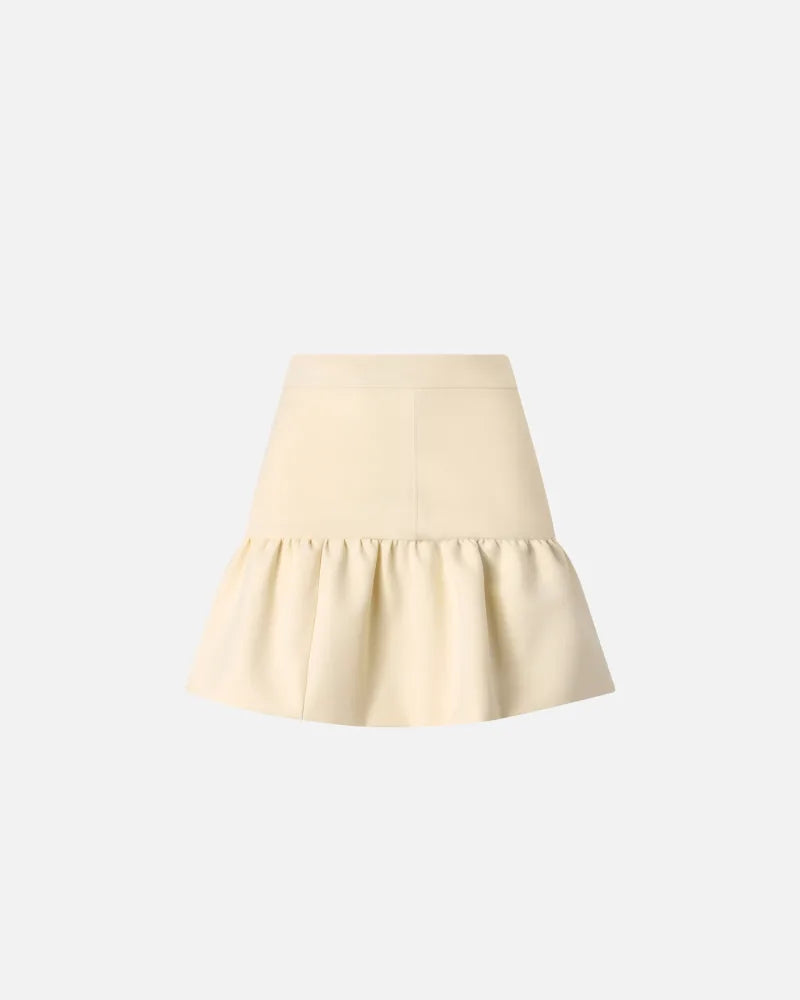 Ivory flared miniskirt