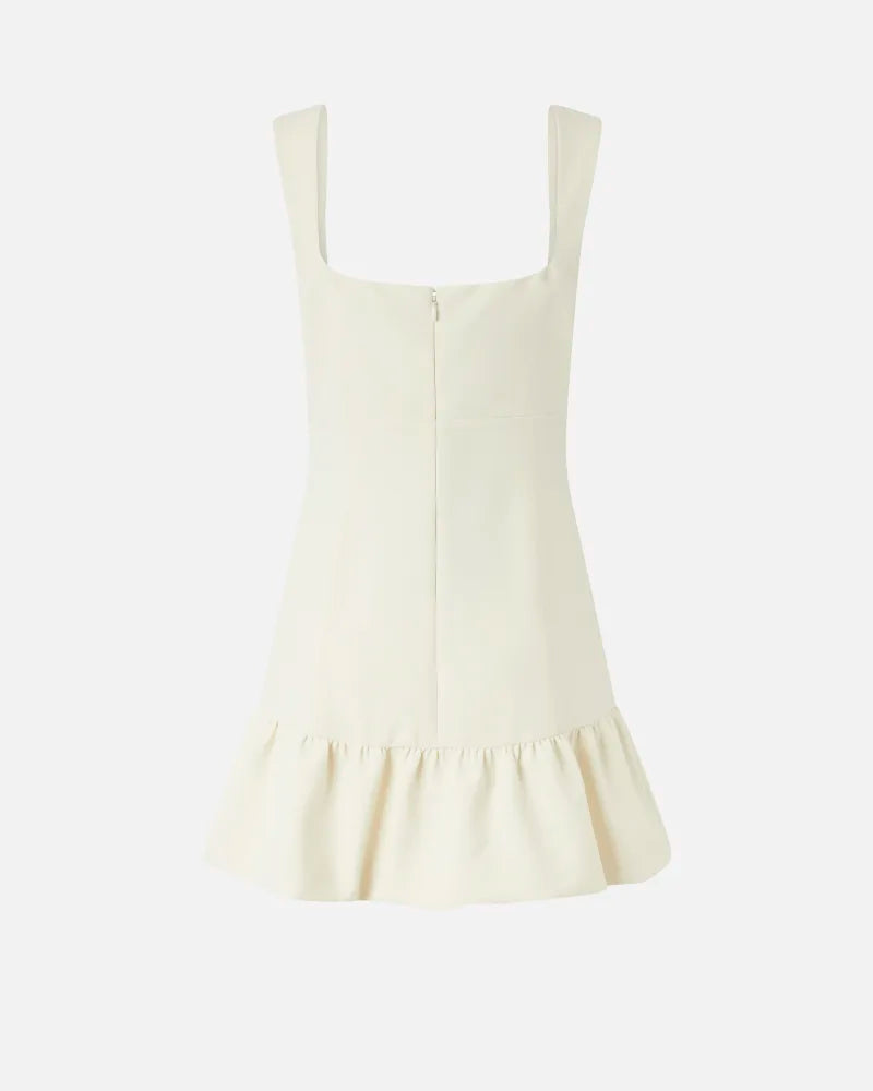 Ivory short sleeveless dress