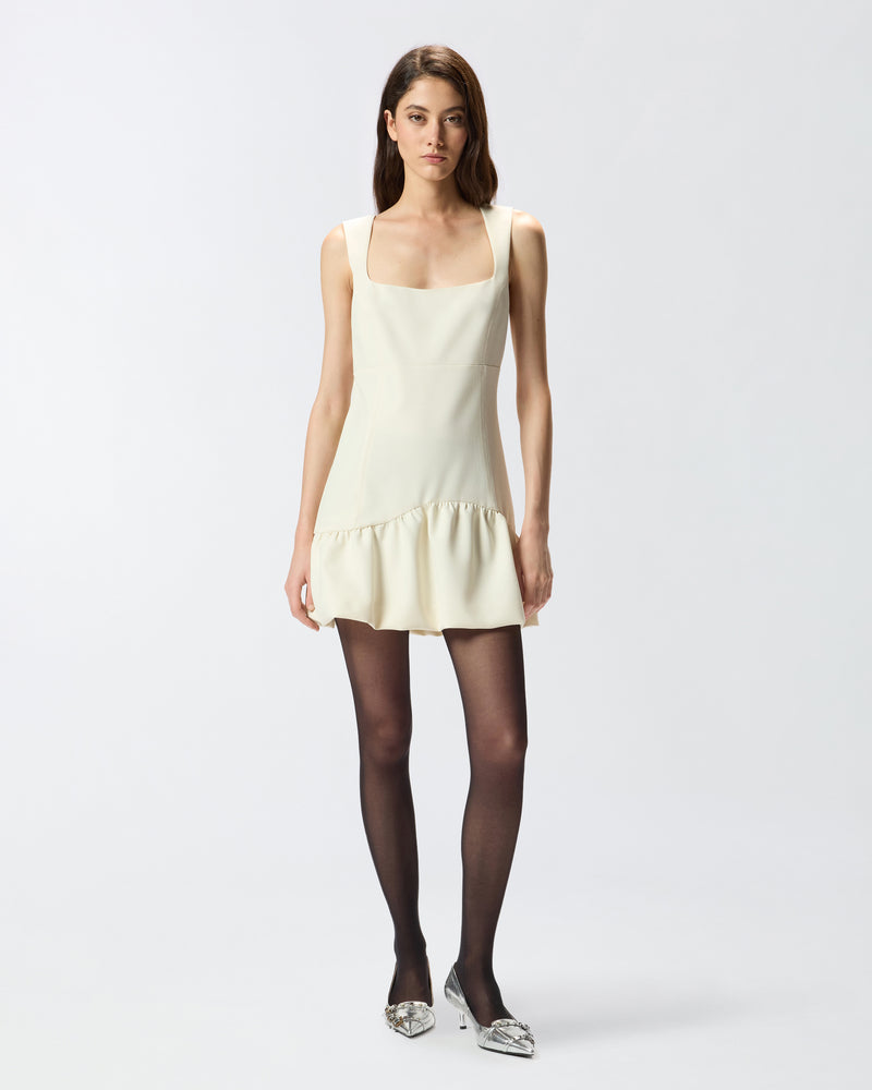 Ivory short sleeveless dress