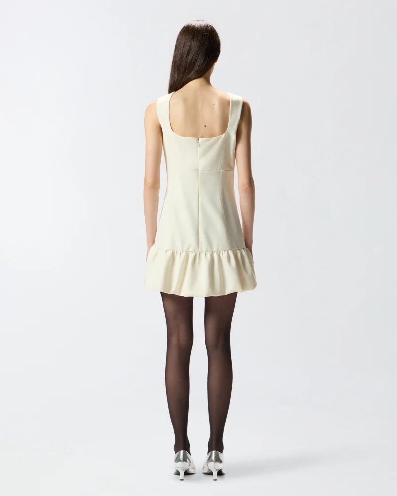 Ivory short sleeveless dress