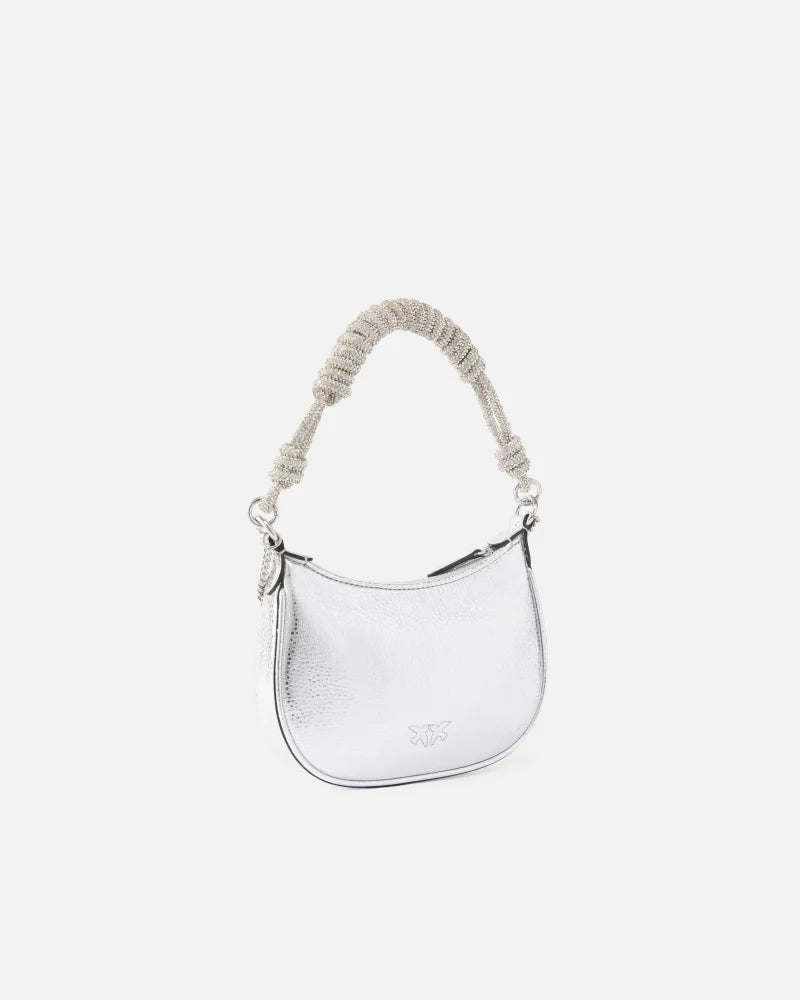 Silver half moon small bag