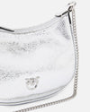 Silver half moon small bag