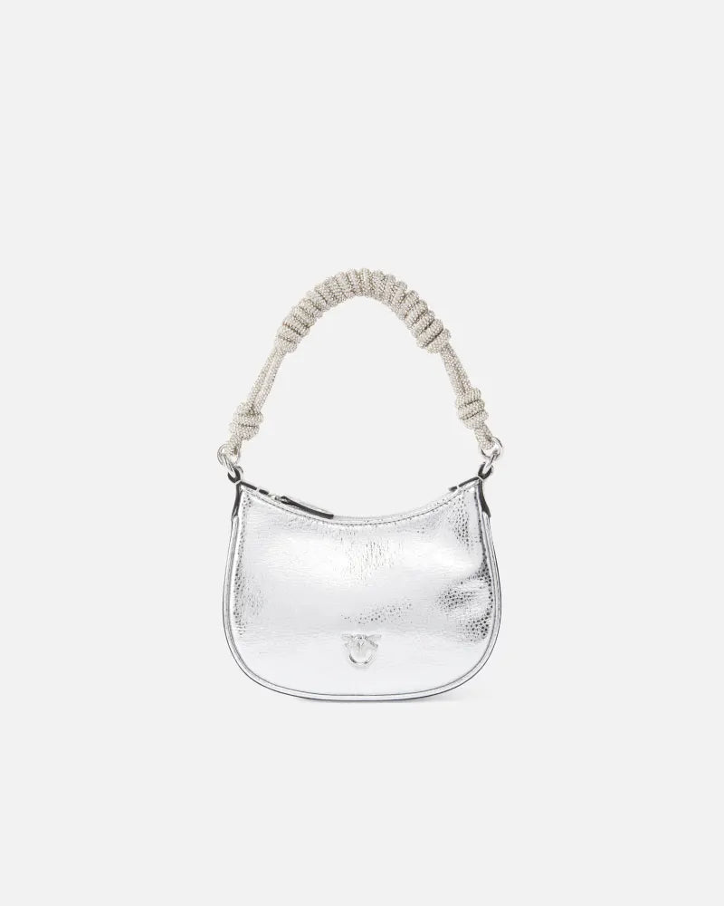Silver half moon small bag