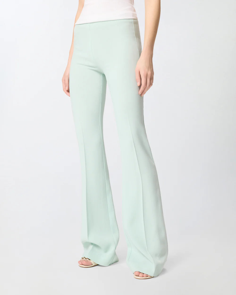 Aqua flared trousers