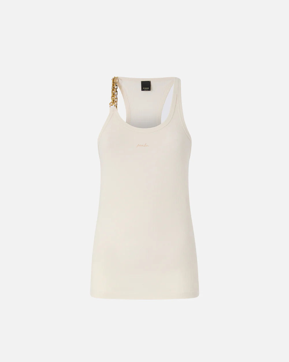 Tan tank top with chain detail