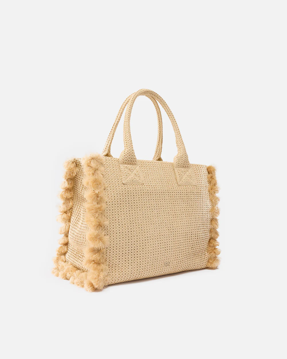 Tan raffia Beach  tote bag
