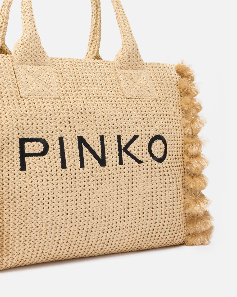 Tan raffia Beach  tote bag