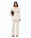 Ivory slim fit structured jacket