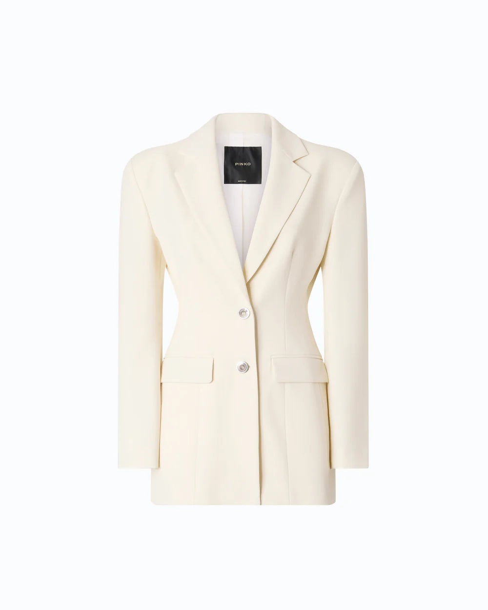 Ivory slim fit structured jacket