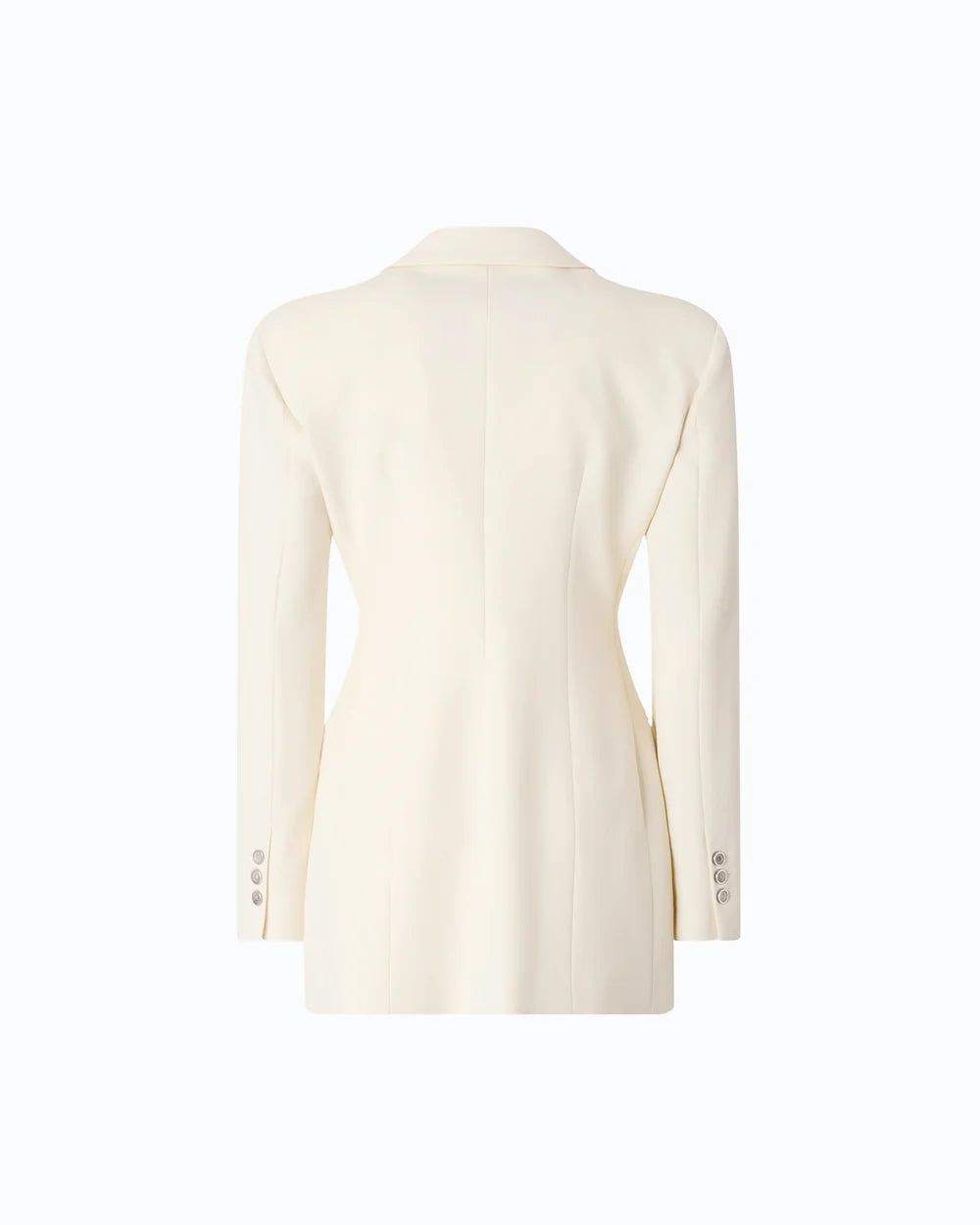 Ivory slim fit structured jacket