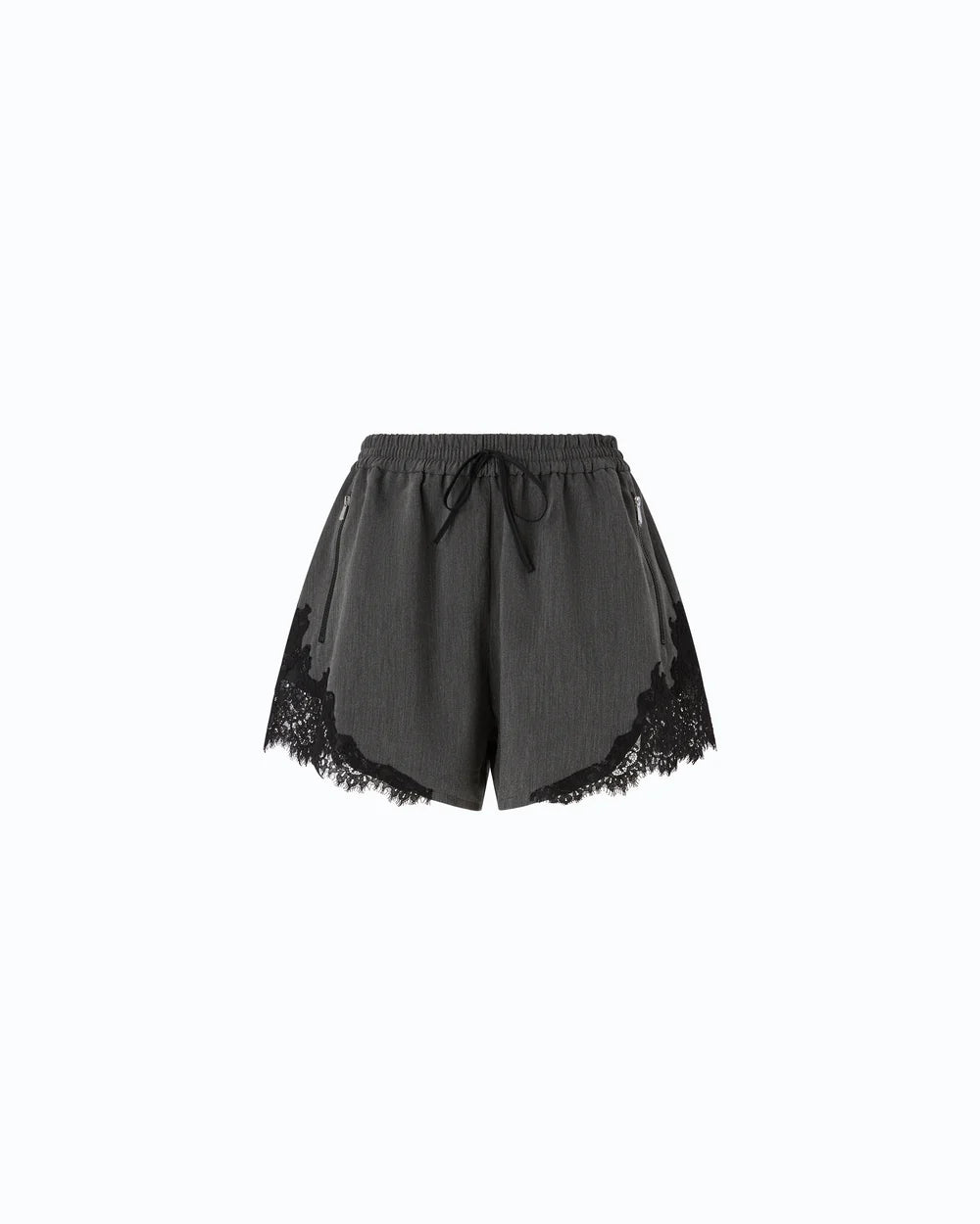 Black shorts with lace