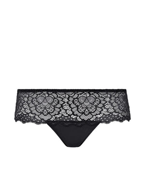 Black lace boyshort panties