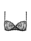 Black lace demi bra