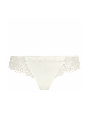 Ivory lace thong