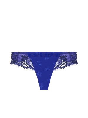 Blue lace thong