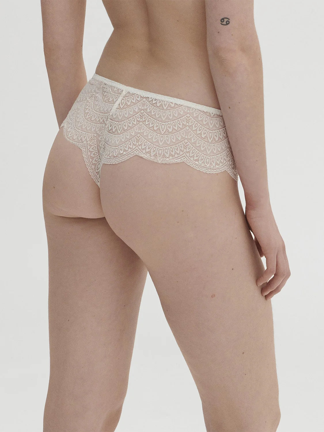 Ivory lace boyshort panties