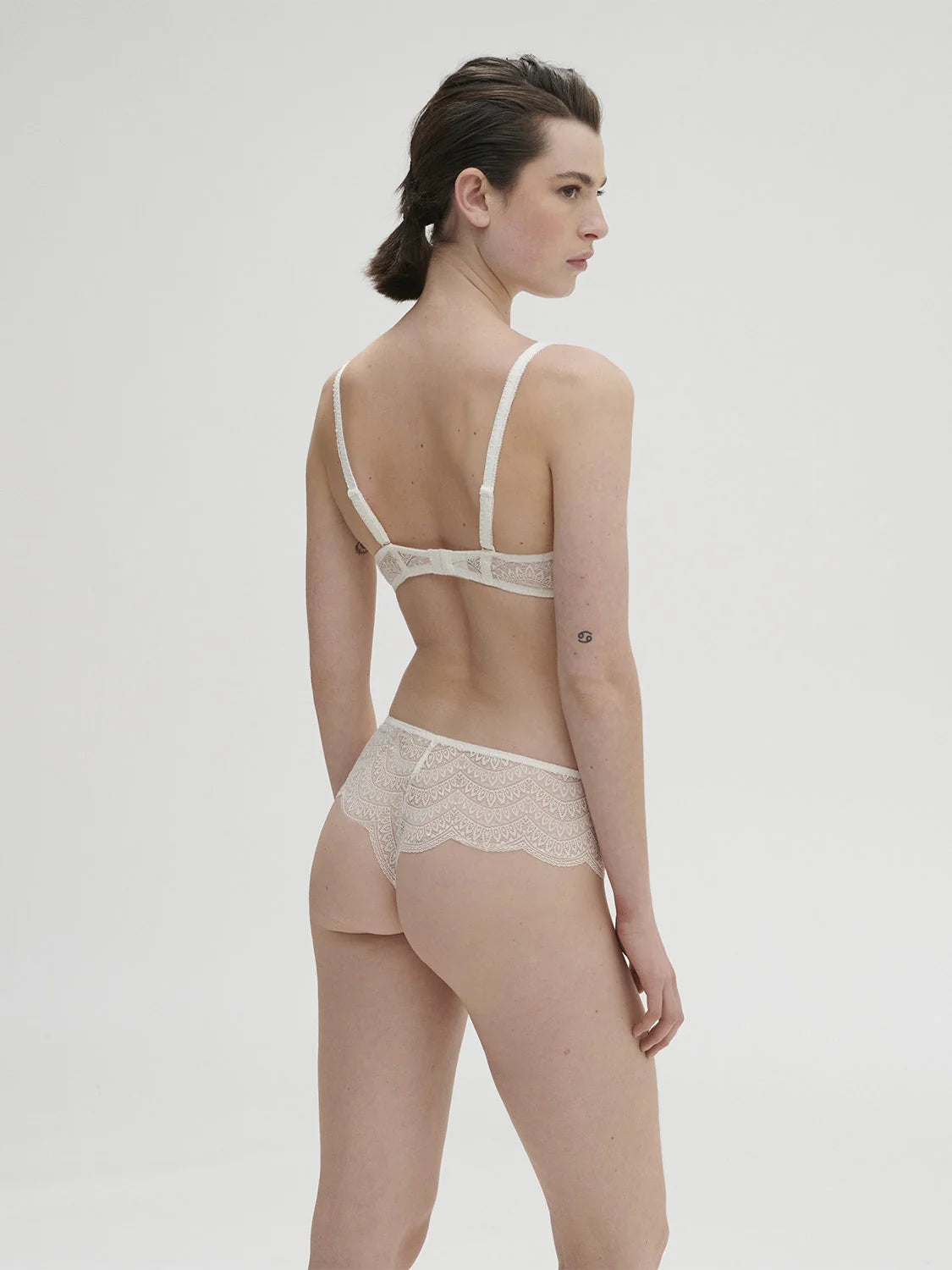 Ivory lace boyshort panties