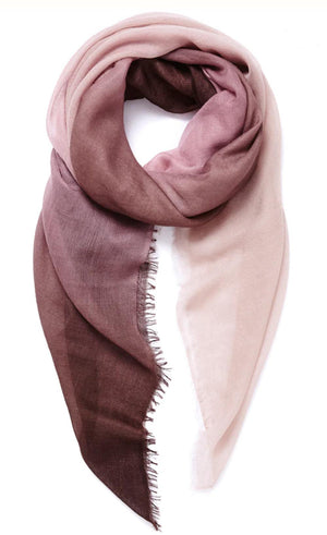 Rose wave cashmere square scarf